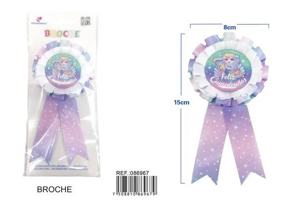 Broche de 8x15x4.5 cm