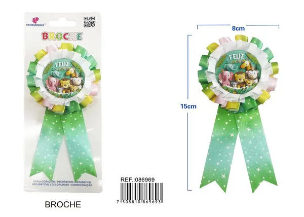 Broche de 8x15x4.5 cm