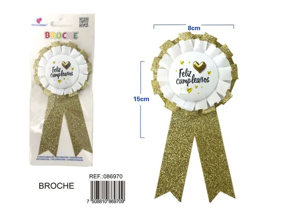 Broche de 8x15x4.5 cm