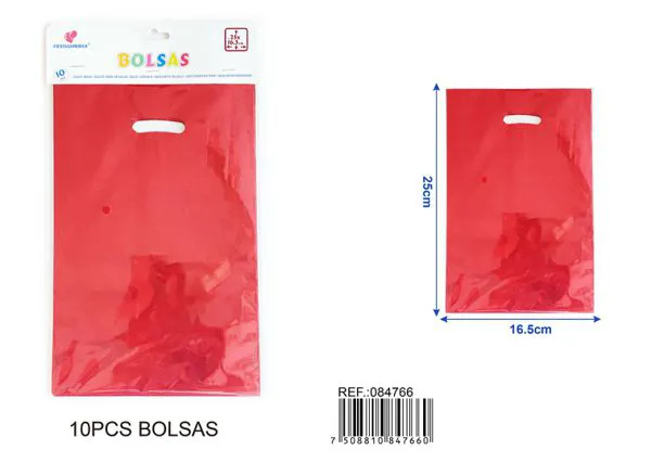 Bolsa metalizada pequeña de 16.5x25 cm, 10 piezas
