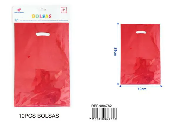 Bolsa metalizada grande de 19x29 cm, 10 piezas