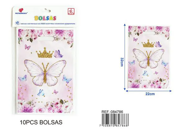 Bolsa perlada grande de 22x32 cm, 10 piezas