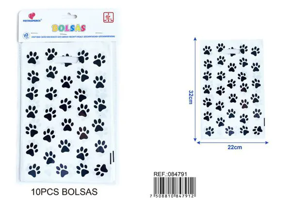 Bolsa perlada grande de 22x32 cm, 10 piezas