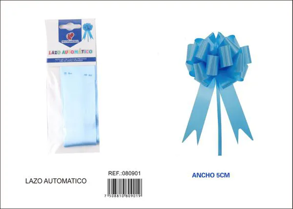 Guirnalda de color liso de 5x145 cm, color azul claro