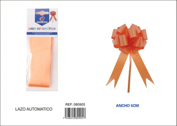 Guirnalda de color liso de 5x145 cm, color naranja