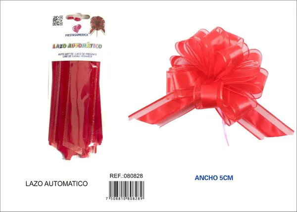 Guirnalda de flores esféricas de tul de 5 cm, color rojo
