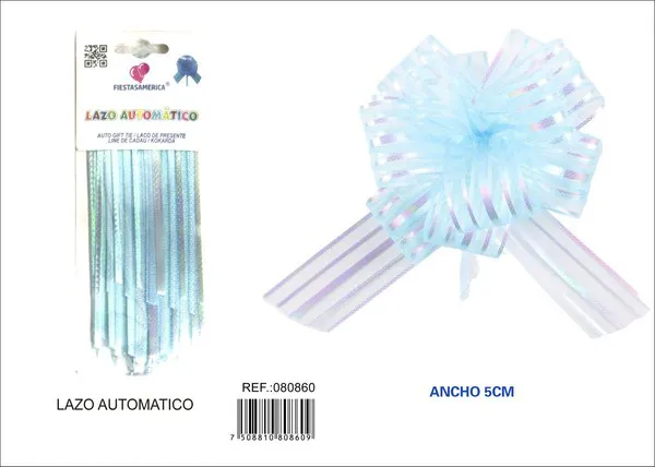 Guirnalda de flores esféricas de 5 cm, color azul claro