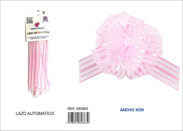Guirnalda de flores esféricas de 3 cm, color rosa claro