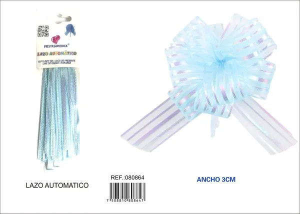 Guirnalda de flores esféricas de 3 cm, color azul claro