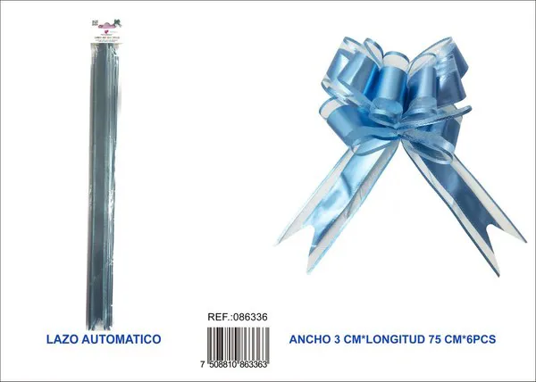 Guirnalda de color liso de 3x75 cm, 6 piezas, color azul claro