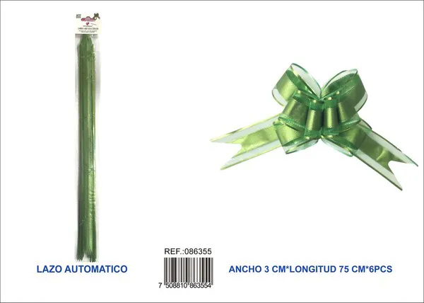 Guirnalda de escarcha de 3x75 cm, 6 piezas, color verde oscuro