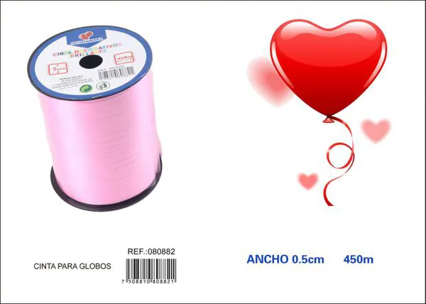 Cinta lisa de 5 mm x 500 yardas, color rosa