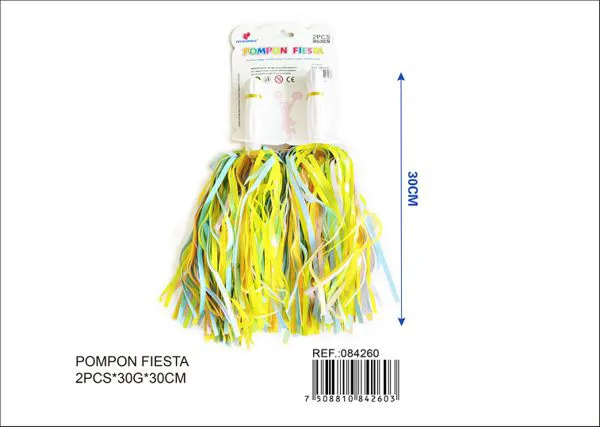 Pompones de 30 g, 30 cm, 2 piezas, color degradado