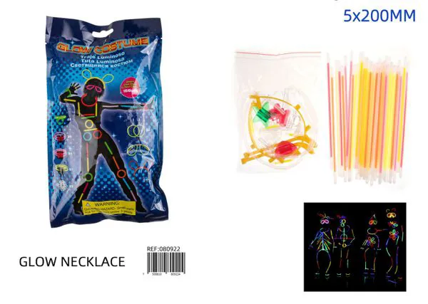 Set fluorescente para fiesta de 5x200 mm