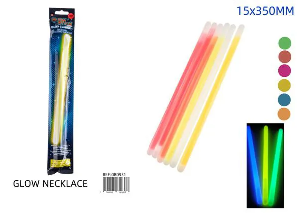 Barra fluorescente recta de 15x350 mm