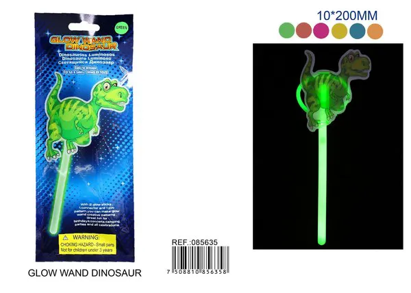 Barra fluorescente recta de dinosaurio de 10x200 mm