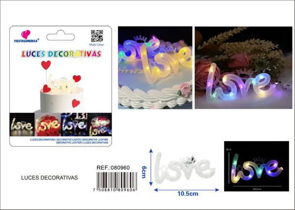 Letrero luminoso LED "LOVE", multicolor