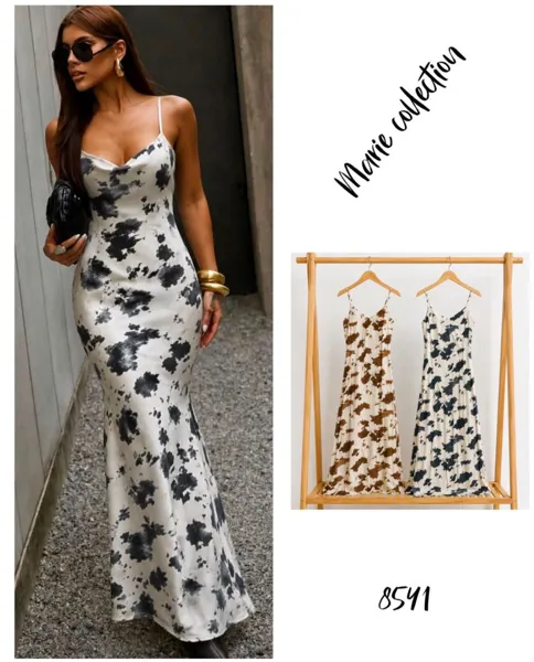 Vestido largo con estampado