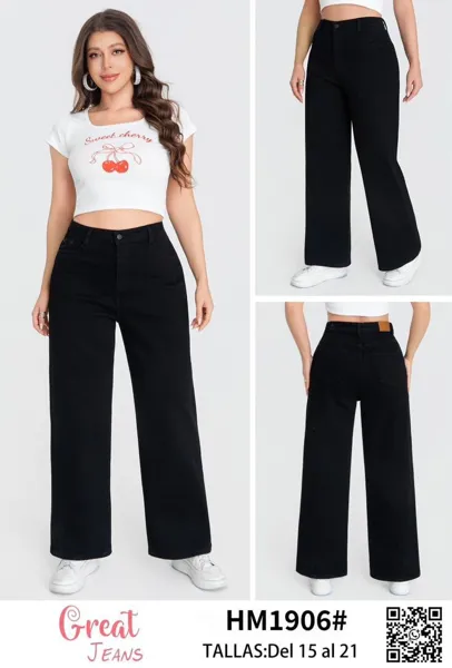 Jeans de corte recto