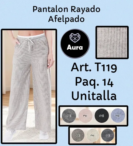 Pantalón Rayado Afelpado
