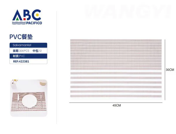 Mantel individual de PVC 30x45 cm