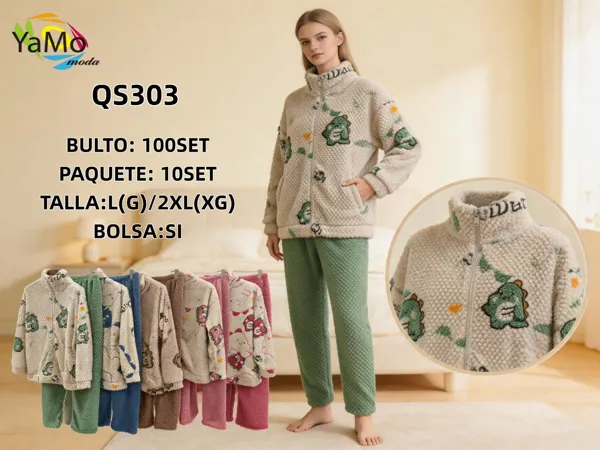 Conjunto de pijama de peluche