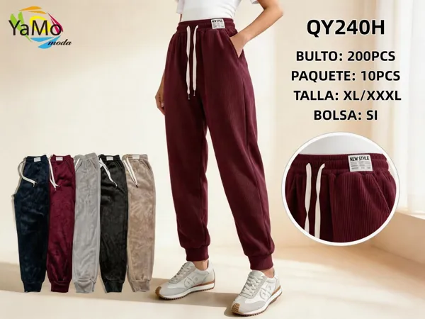 Pantalón jogger de pana