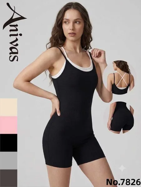 Body deportivo de tirantes tipo dos piezas con short