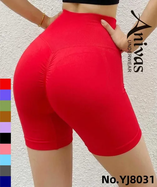 Short deportivo sin costuras efecto push up de cintura alta