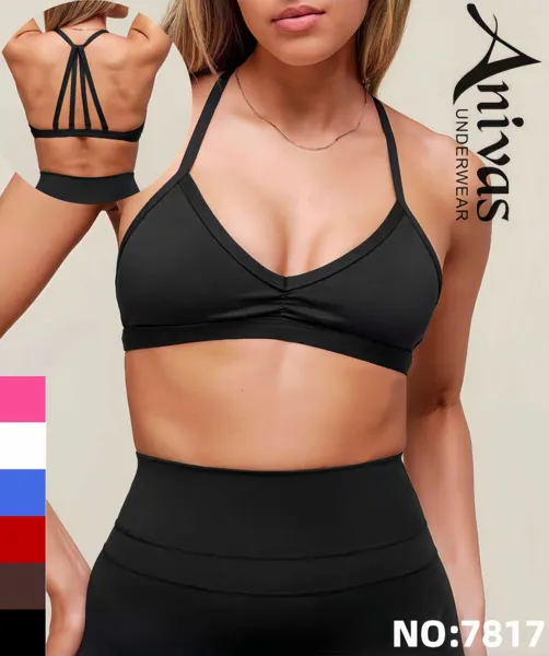 Sostén deportivo tipo bralette con espalda de tiras