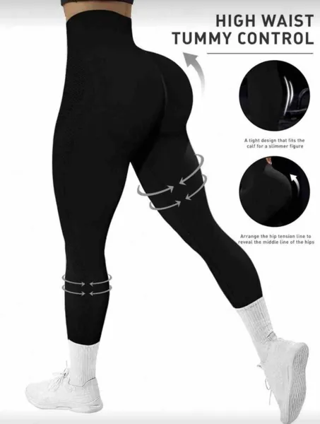 Leggings deportivos de cintura alta control de abdomen