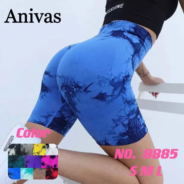 Short deportivo sin costuras efecto push up tie dye
