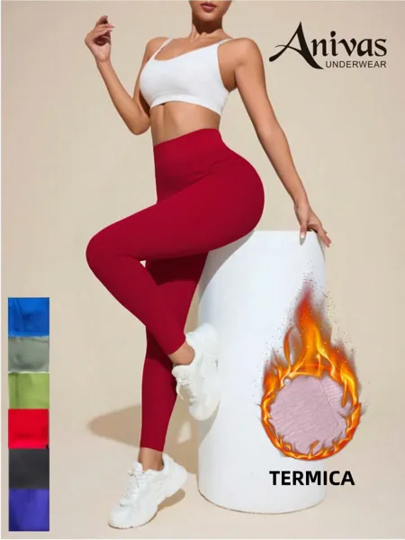 Leggings termicos de cintura alta forrados en felpa