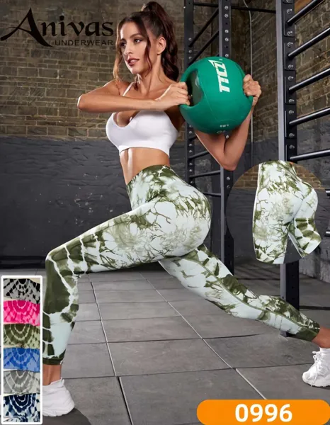 Leggings deportivos tie-dye de cintura alta efecto mandala