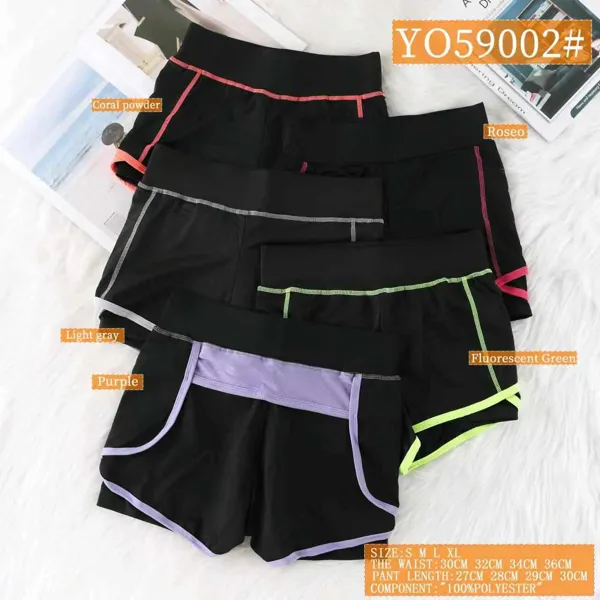 Short deportivo con forro y ribete de contraste