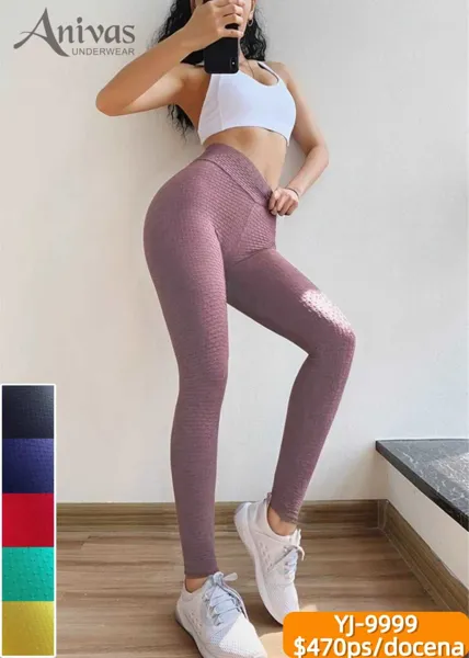 Leggings deportivos de cintura alta texturizados con realce