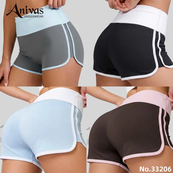 Short deportivo retro con ribete en contraste