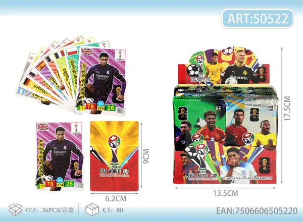 Sobres de cartas coleccionables de futbol del Mundial FIFA