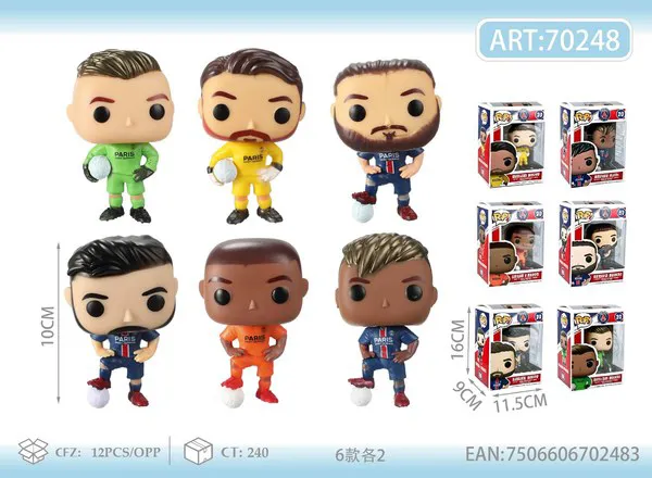Figura POP coleccionable de futbolista del PSG 10 cm