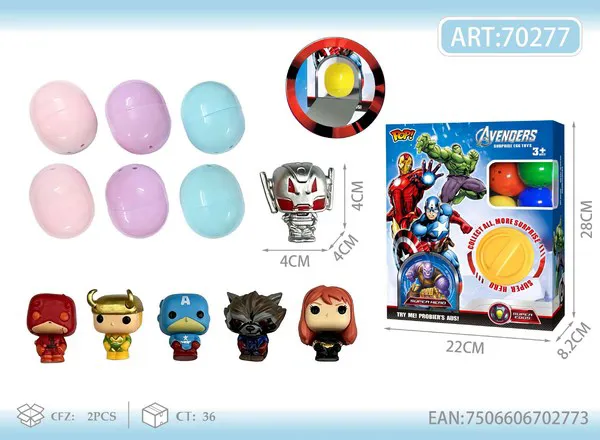 Máquina de cápsulas sorpresa de figuras de Avengers