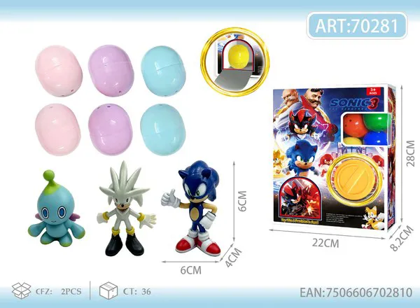 Máquina de cápsulas sorpresa de figuras de Sonic