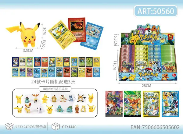 Bolsa sorpresa láser de figura de Pikachu 3.5 cm