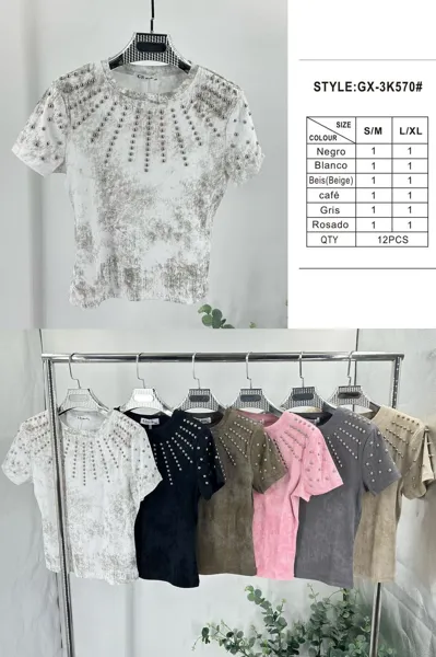 Blusa con estoperoles