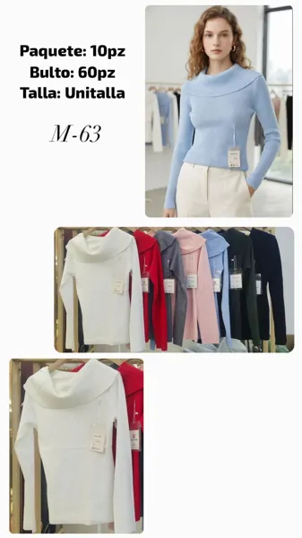 Suéter cuello tipo solapa