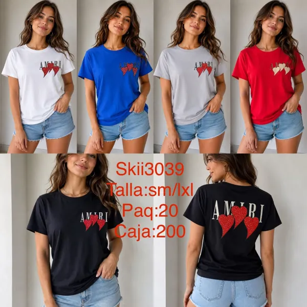 Playera con corazones
