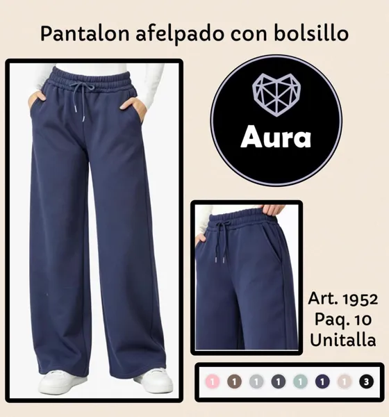 Pantalón afelpado con bolsillo