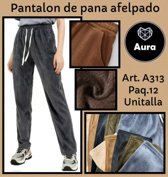 Pantalón de pana afelpado