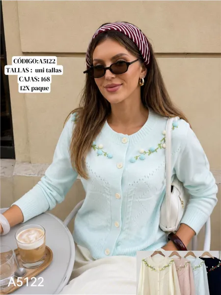 Cardigan con bordado