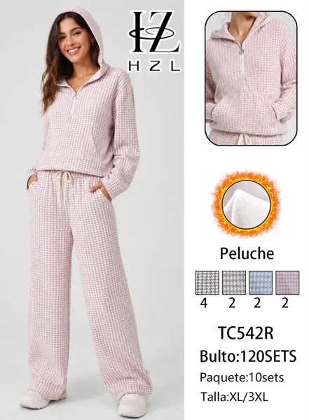 Conjunto de sudadera con capucha y pantalón