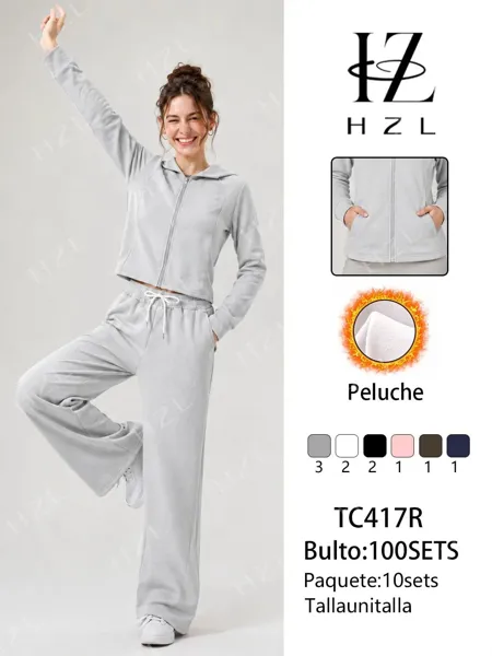Conjunto de sudadera con capucha y pantalón